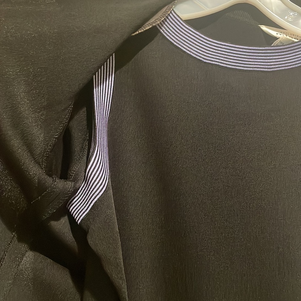 Misook Jacket And Shell Set - Black And Periwinkle - image 4